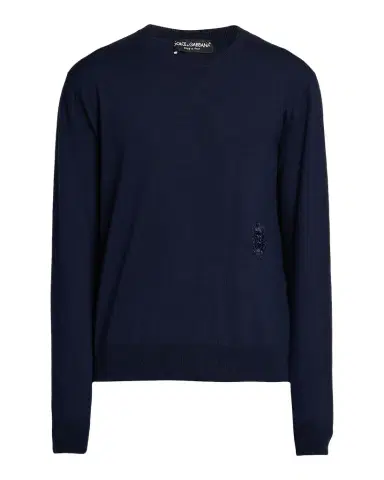 Dolce & Gabbana Men's Wool Logo Crest Crewneck Sweater | Thumbnail 1 Dolce & Gabbana Men's Wool Logo Crest Crewneck Sweater | Thumbnail 1