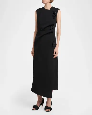 Bottega Veneta Asymmetric Neck Shift Maxi Dress | Thumbnail 4 Bottega Veneta Asymmetric Neck Shift Maxi Dress | Thumbnail 4