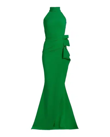 Chiara Boni La Petite Robe Gudrum Halter Ruffle Gown | Thumbnail 1