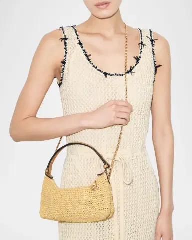 Tory Burch Fleming Crochet Raffia Pochette | Thumbnail 5 Tory Burch Fleming Crochet Raffia Pochette | Thumbnail 5