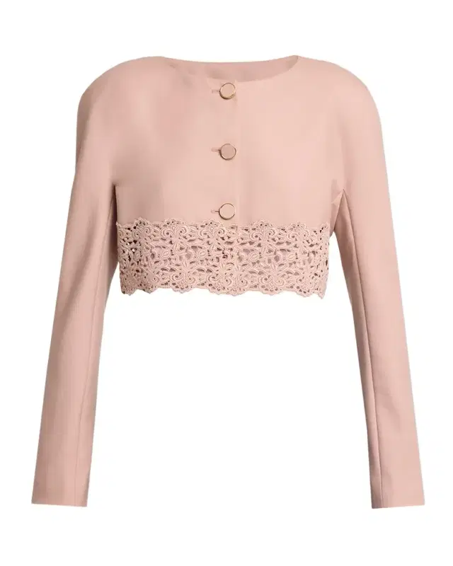 Chloe Guipure Lace & Wool Crop Cardigan