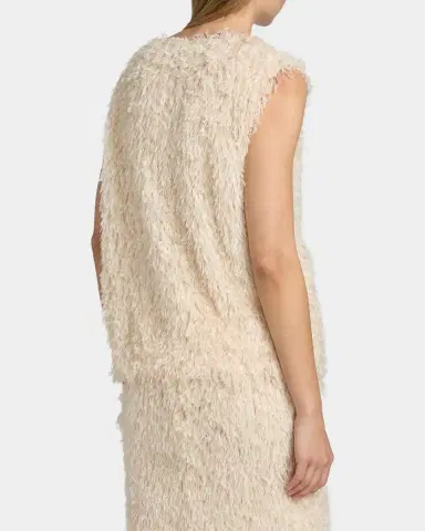 TOTEME Feathered Jersey Sleeveless Top | Thumbnail 3