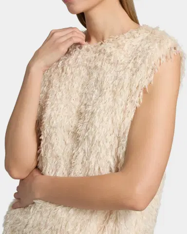 TOTEME Feathered Jersey Sleeveless Top | Thumbnail 5