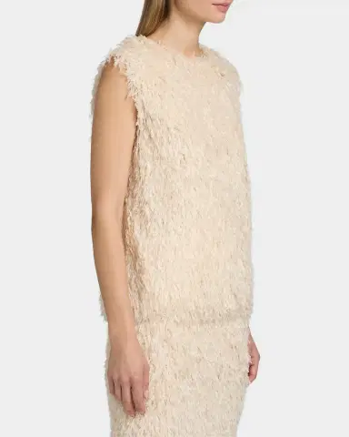 TOTEME Feathered Jersey Sleeveless Top | Thumbnail 7