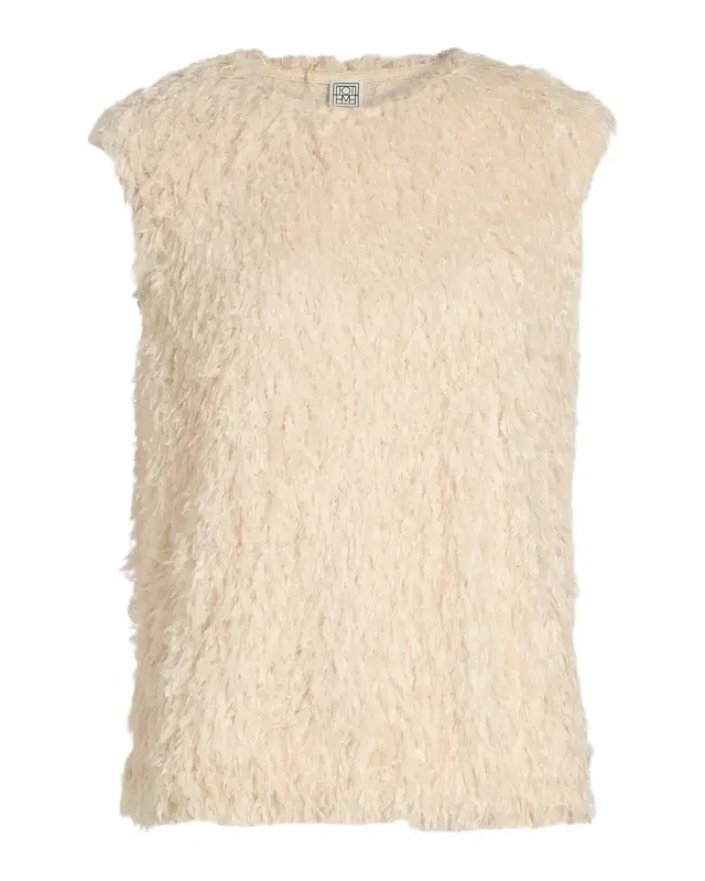 Toteme Feathered Jersey Sleeveless Top