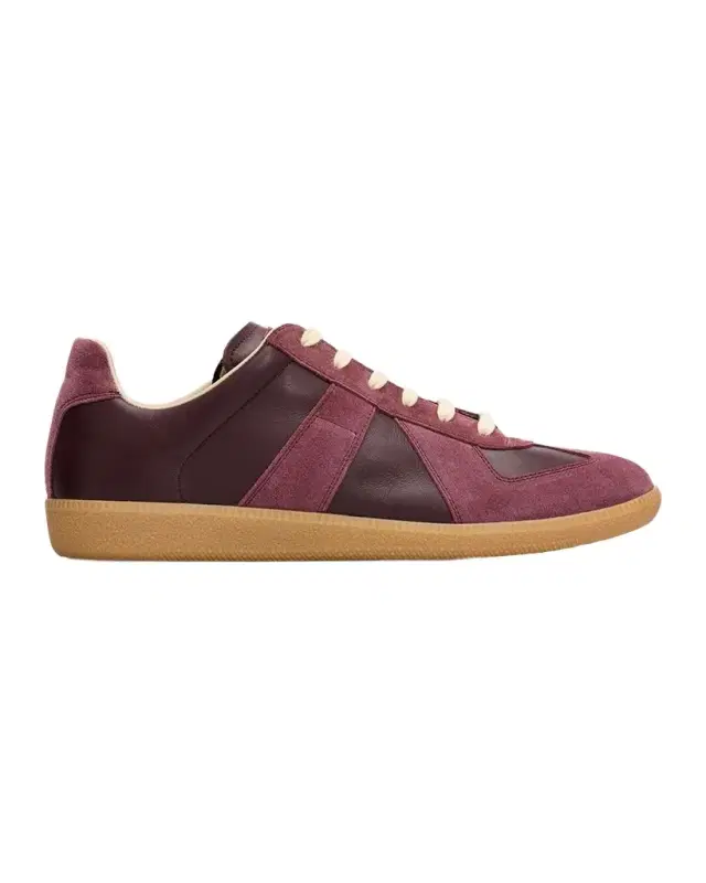Maison Margiela Men 's Replica Leather Low-Top Sneakers