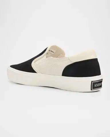Amiri Men 's Laguna Leather and Suede Slip-On Sneakers | Thumbnail 2