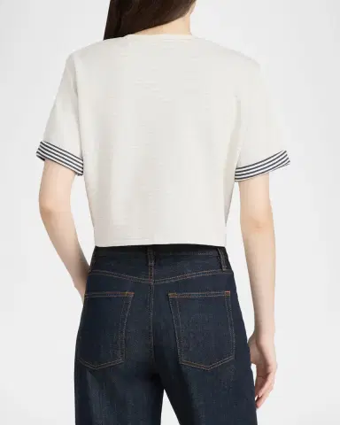 Frame The Stripe Cuff Tee | Thumbnail 3 Frame The Stripe Cuff Tee | Thumbnail 3