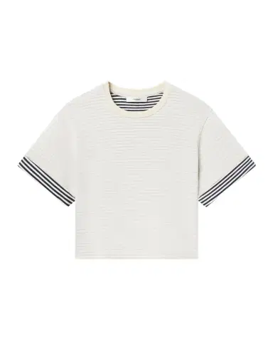 Frame The Stripe Cuff Tee | Thumbnail 1 Frame The Stripe Cuff Tee | Thumbnail 1