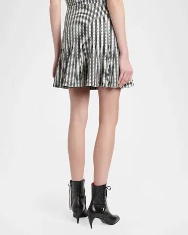 Alexander McQueen Jacquard-Striped Flounce Mini Skirt | Thumbnail 3 Alexander McQueen Jacquard-Striped Flounce Mini Skirt | Thumbnail 3