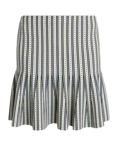 Alexander McQueen Jacquard-Striped Flounce Mini Skirt | Thumbnail 1 Alexander McQueen Jacquard-Striped Flounce Mini Skirt | Thumbnail 1