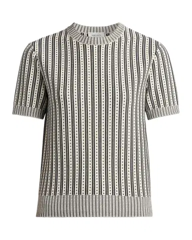 Alexander McQueen Jacquard Striped Crewneck Top | Thumbnail 1 Alexander McQueen Jacquard Striped Crewneck Top | Thumbnail 1