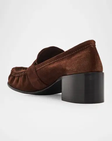 Miu Miu 45mm Suede Buckle Loafers | Thumbnail 4 Miu Miu 45mm Suede Buckle Loafers | Thumbnail 4