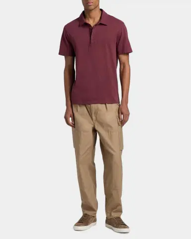 Vince Men 's Garment-Dyed Polo Shirt | Thumbnail 2