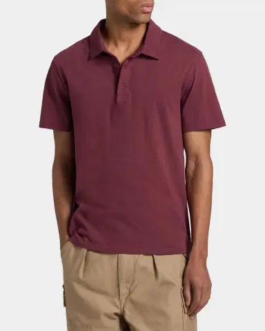 Vince Men 's Garment-Dyed Polo Shirt | Thumbnail 4