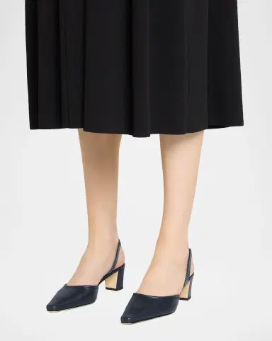 Manolo Blahnik 50mm Vendona Leather Slingback Pumps | Thumbnail 2 Manolo Blahnik 50mm Vendona Leather Slingback Pumps | Thumbnail 2