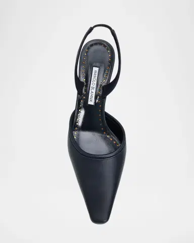Manolo Blahnik 50mm Vendona Leather Slingback Pumps | Thumbnail 6 Manolo Blahnik 50mm Vendona Leather Slingback Pumps | Thumbnail 6