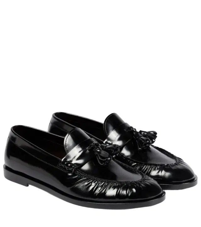 The Row Men's patent leather loafers