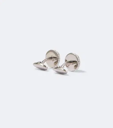 Giorgio Armani Silver cufflinks with crystals | Thumbnail 3