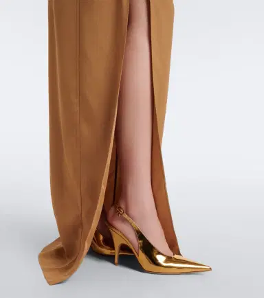 Taller Marmo Brooks scarf-detail crêpe cady maxi dress | Thumbnail 4 Taller Marmo Brooks scarf-detail crêpe cady maxi dress | Thumbnail 4