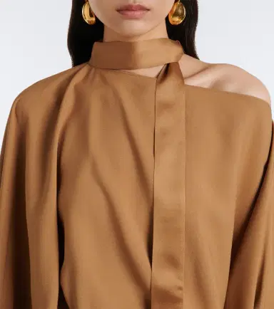 Taller Marmo Brooks scarf-detail crêpe cady maxi dress | Thumbnail 5 Taller Marmo Brooks scarf-detail crêpe cady maxi dress | Thumbnail 5