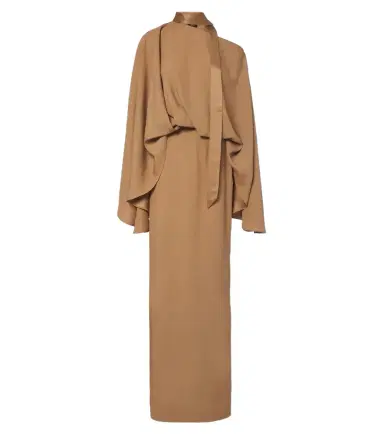 Taller Marmo Brooks scarf-detail crêpe cady maxi dress | Thumbnail 1 Taller Marmo Brooks scarf-detail crêpe cady maxi dress | Thumbnail 1