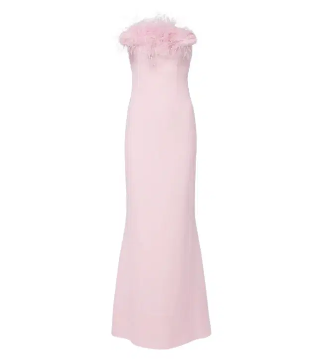 Safiyaa Soshin feather-trimmed crêpe gown