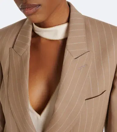 Valentino Pinstripe virgin wool double-breasted blazer | Thumbnail 2 Valentino Pinstripe virgin wool double-breasted blazer | Thumbnail 2