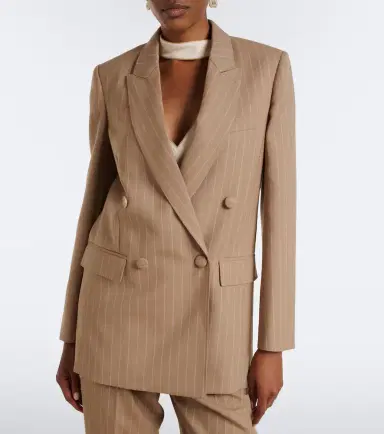 Valentino Pinstripe virgin wool double-breasted blazer | Thumbnail 6 Valentino Pinstripe virgin wool double-breasted blazer | Thumbnail 6