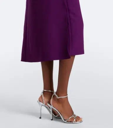 Safiyaa Oria caped crêpe midi dress | Thumbnail 4
