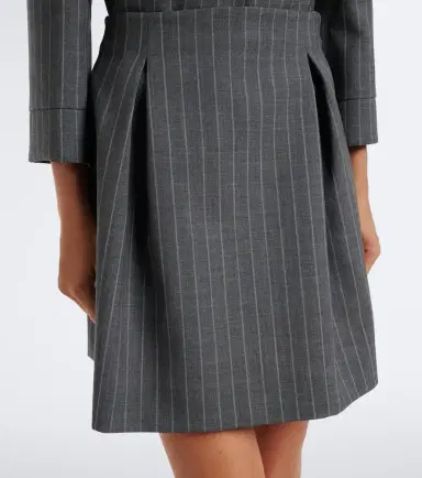 Valentino Pinstripe virgin wool miniskirt | Thumbnail 4