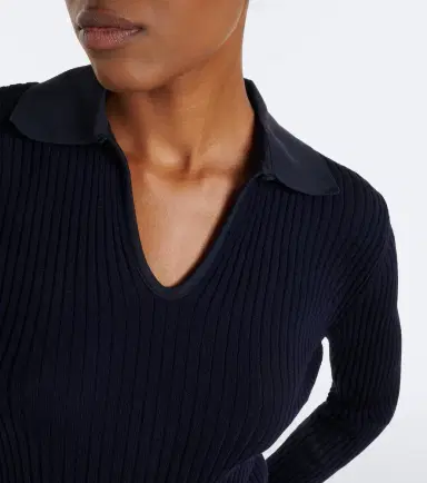 Jil Sander Cutout ribbed-knit wool polo sweater | Thumbnail 5 Jil Sander Cutout ribbed-knit wool polo sweater | Thumbnail 5