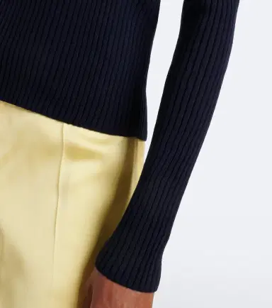Jil Sander Cutout ribbed-knit wool polo sweater | Thumbnail 6 Jil Sander Cutout ribbed-knit wool polo sweater | Thumbnail 6