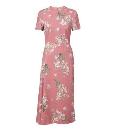 Erdem Floral asymmetric floral cady midi dress | Thumbnail 1 Erdem Floral asymmetric floral cady midi dress | Thumbnail 1