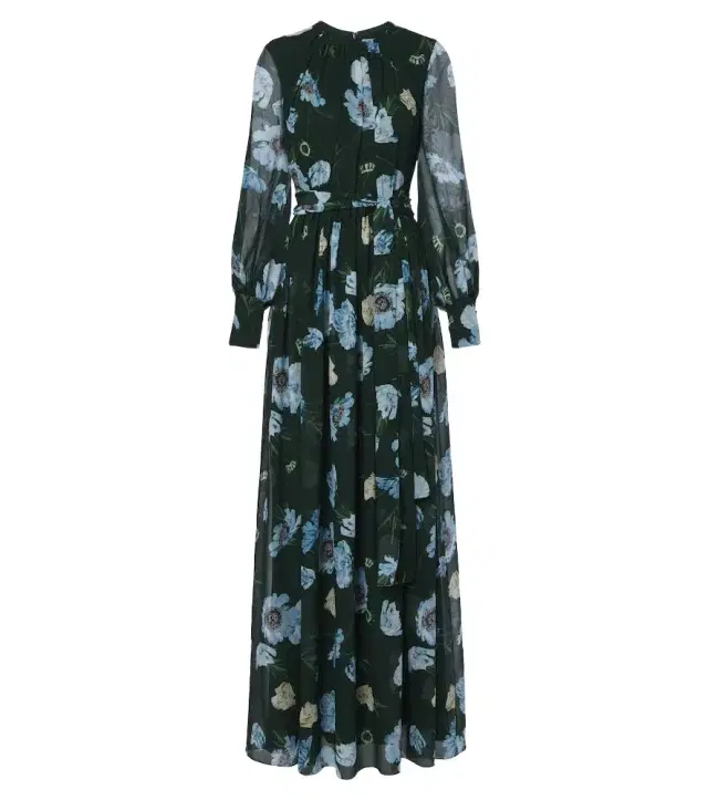 Erdem Floral silk voile gown