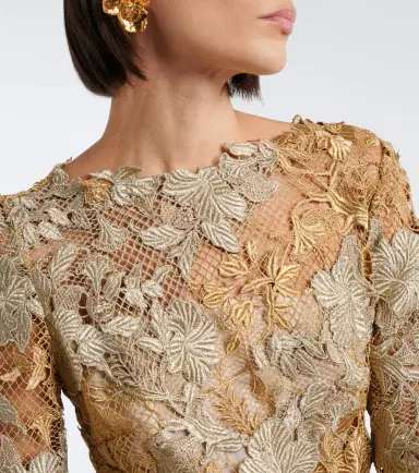 Oscar de la Renta Guipure lace gown | Thumbnail 3 Oscar de la Renta Guipure lace gown | Thumbnail 3