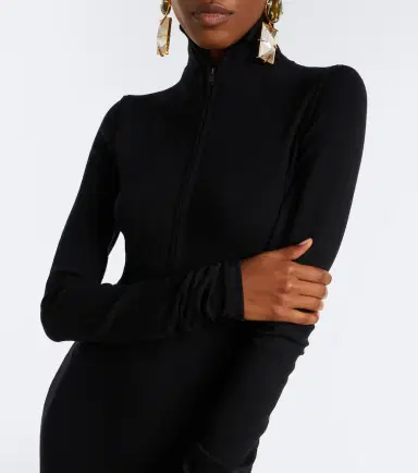 Mugler Turtleneck wool-blend jersey maxi dress | Thumbnail 3 Mugler Turtleneck wool-blend jersey maxi dress | Thumbnail 3