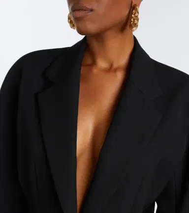 Mugler Virgin wool grain de poudre blazer | Thumbnail 3 Mugler Virgin wool grain de poudre blazer | Thumbnail 3