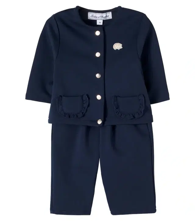 Tartine et Chocolat Baby ruffled pants and jacket set