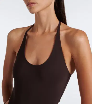 Alaïa Alaïa Draped halterneck swimsuit | Thumbnail 3