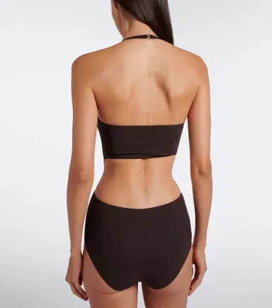 Alaïa Alaïa Draped halterneck swimsuit | Thumbnail 4