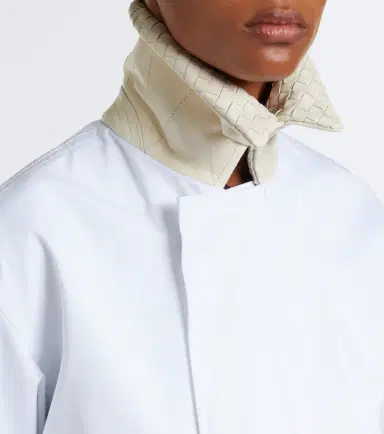 Bottega Veneta Intrecciato cotton blouson jacket | Thumbnail 3 Bottega Veneta Intrecciato cotton blouson jacket | Thumbnail 3
