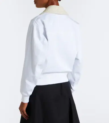 Bottega Veneta Intrecciato cotton blouson jacket | Thumbnail 4 Bottega Veneta Intrecciato cotton blouson jacket | Thumbnail 4