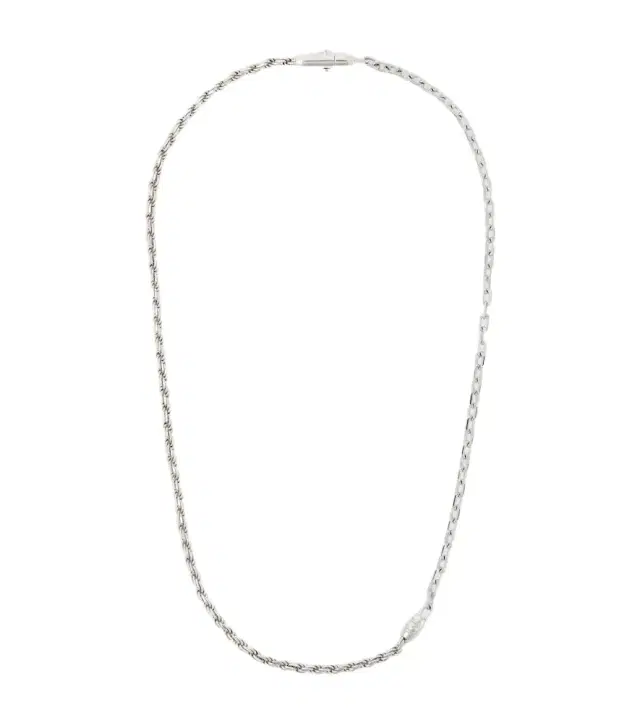 Bottega Veneta Sterling silver chain necklace