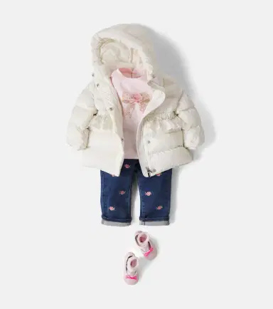 MONNALISA Baby ruffled puffer jacket | Thumbnail 4