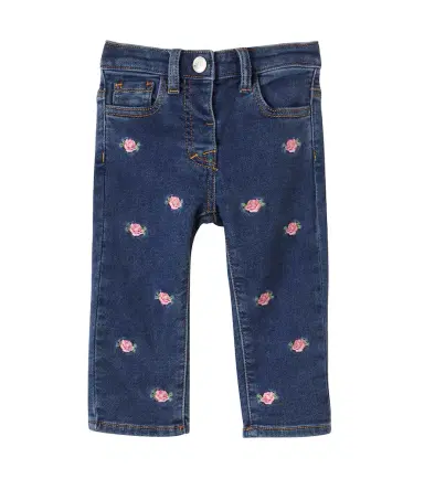 Monnalisa Floral embroidered jeans | Thumbnail 1