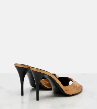Saint Laurent Babylone metallic leather mules | Thumbnail 2