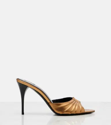 Saint Laurent Babylone metallic leather mules | Thumbnail 3