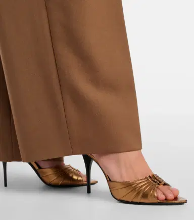 Saint Laurent Babylone metallic leather mules | Thumbnail 6