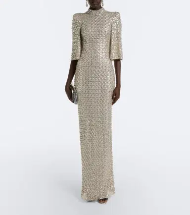 Jenny Packham Sedona embellished mesh gown | Thumbnail 2